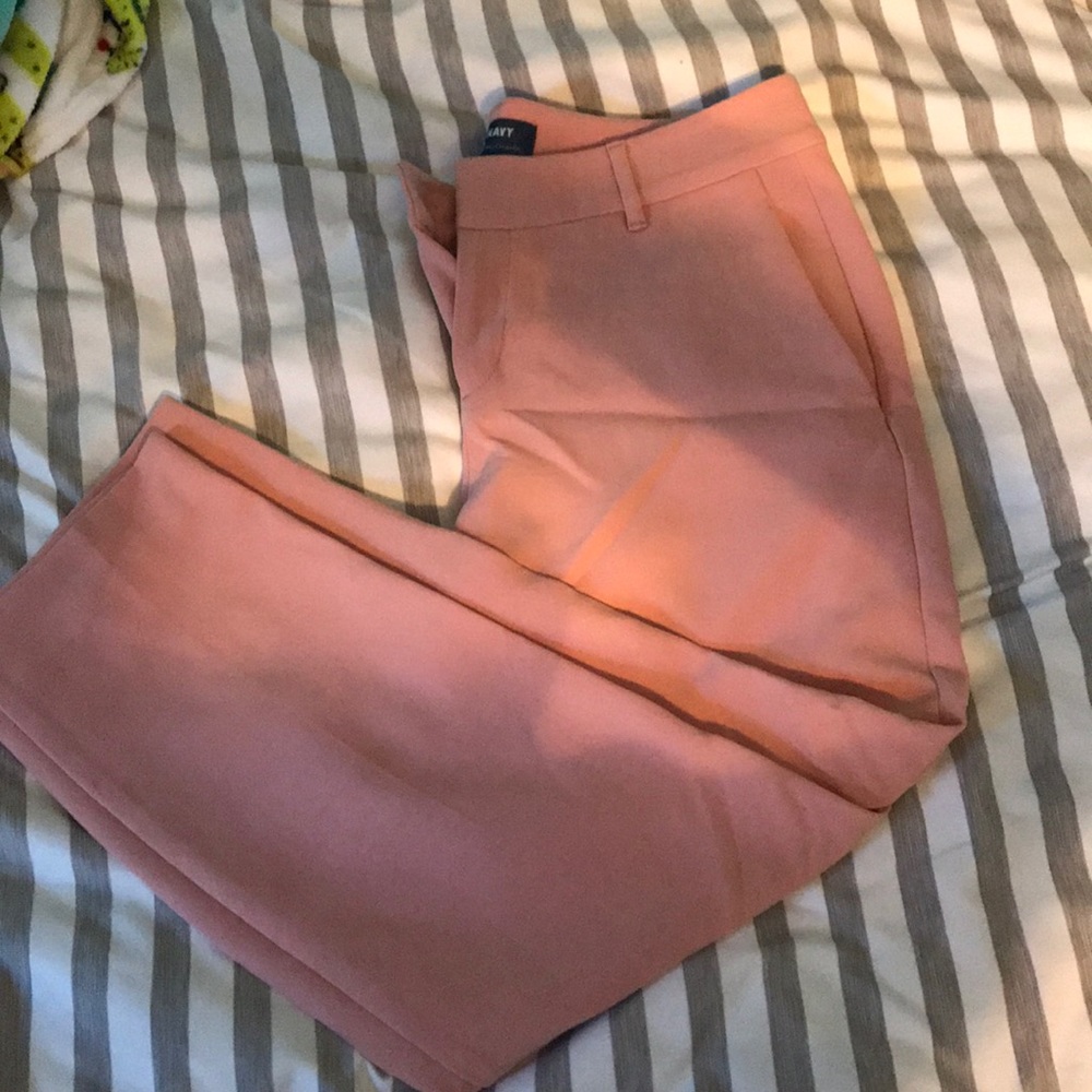 Blush pink crop pants